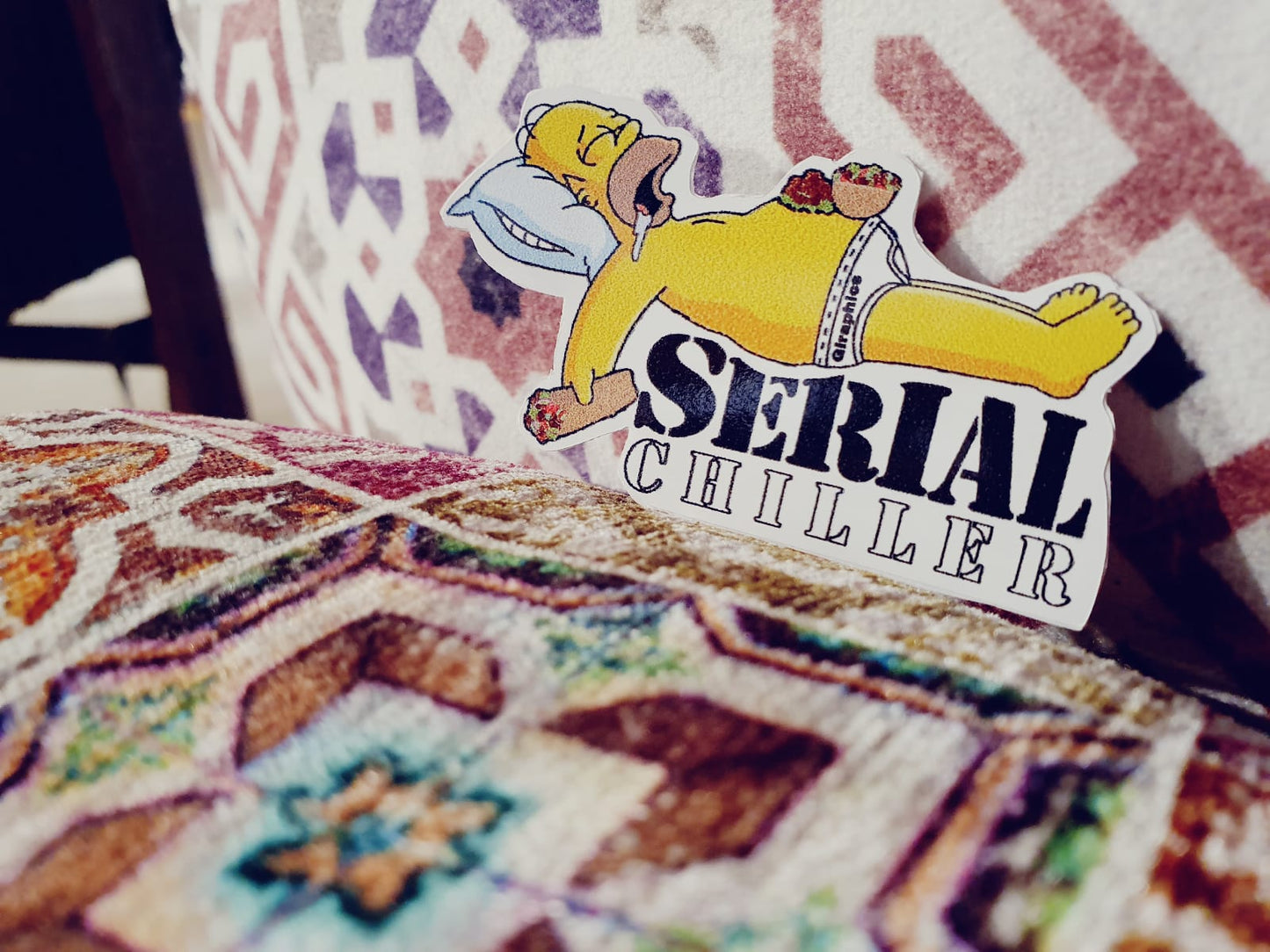 ملصق سيمبسون serial chiller sticker