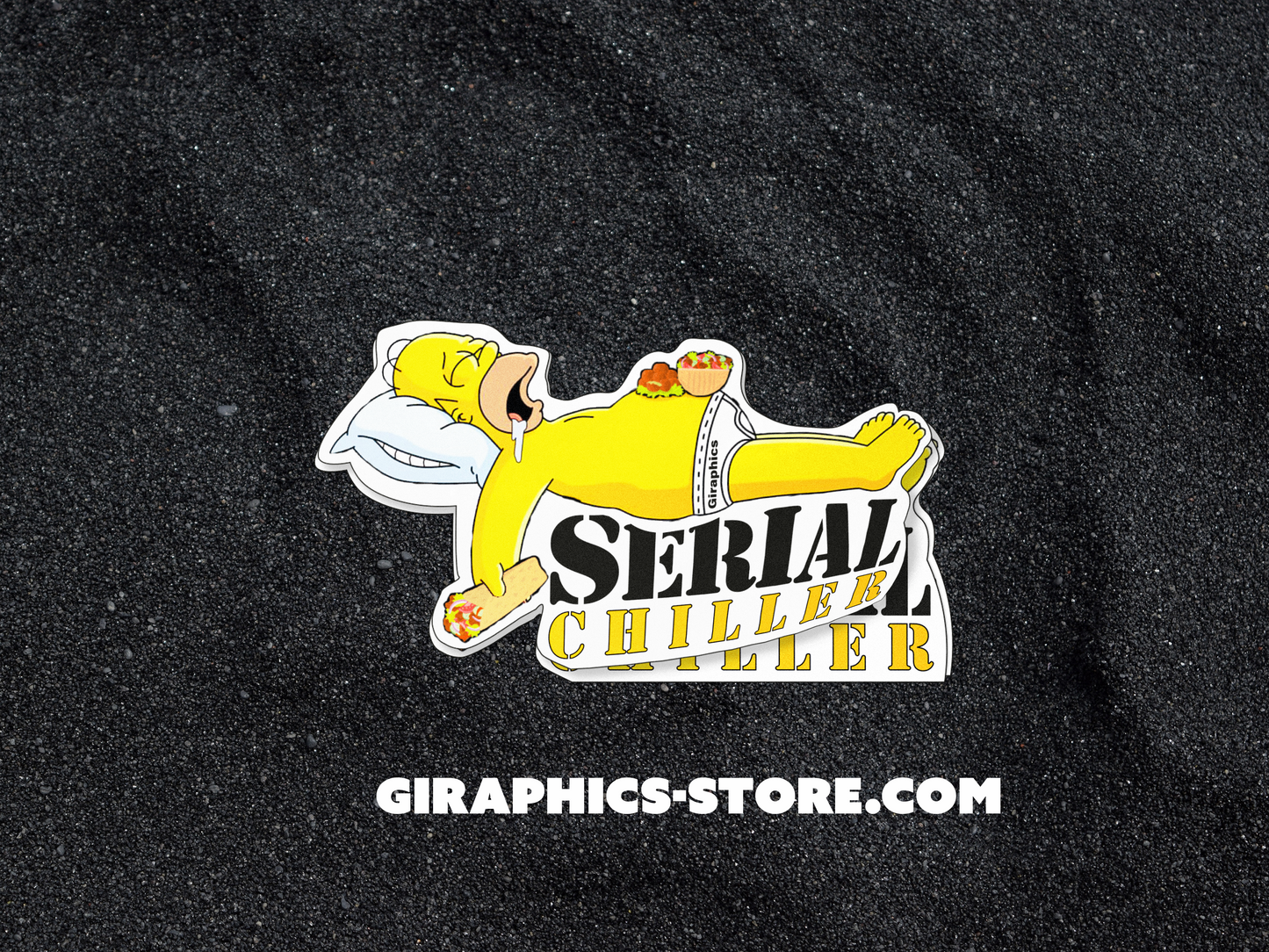 ملصق سيمبسون serial chiller sticker